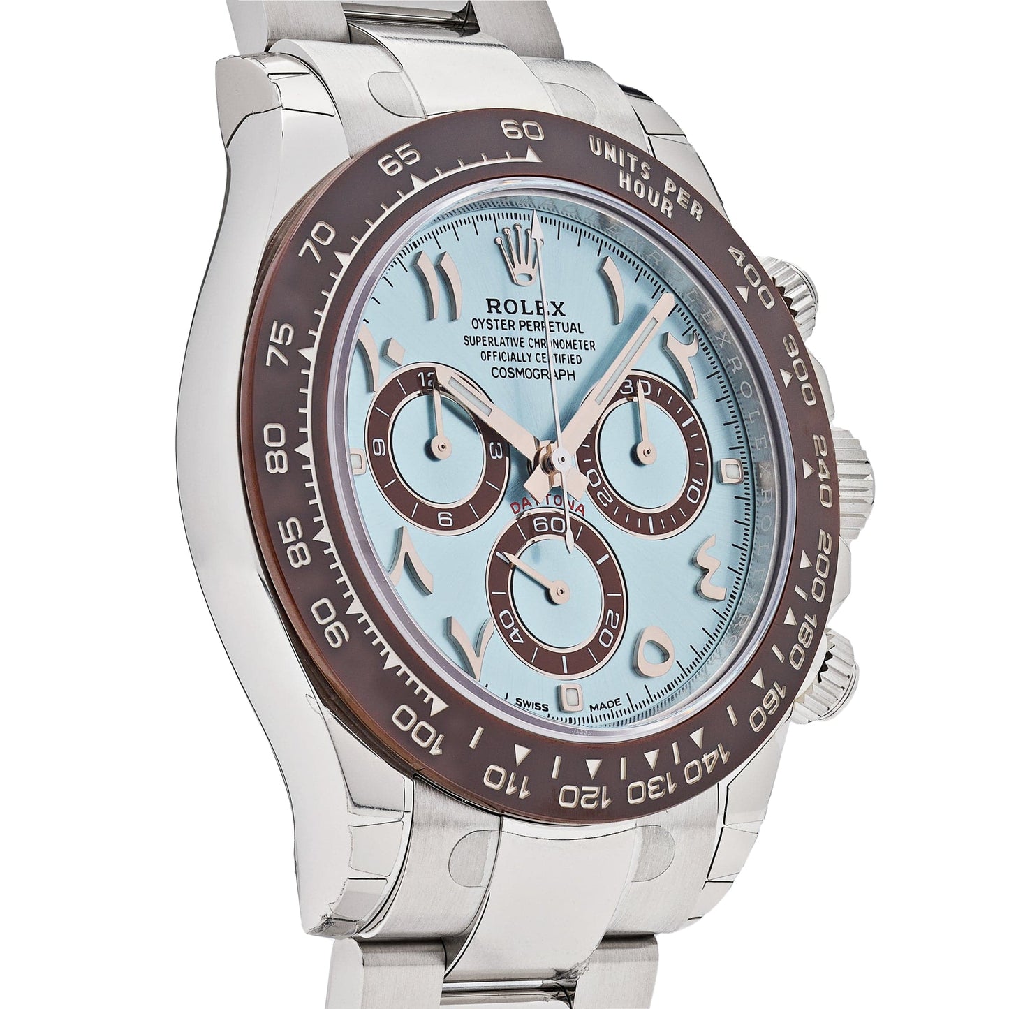 2025 Watch Daytona 116506 Platinum Ice Blue Arabic Dial