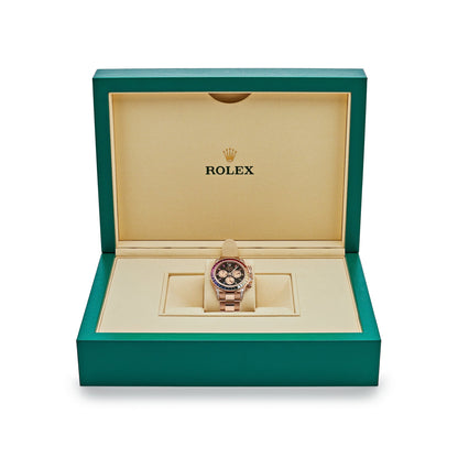 2025 Watch Daytona 116595RBOW 'Rainbow' Rose Gold Black Dial Sapphire Bezel