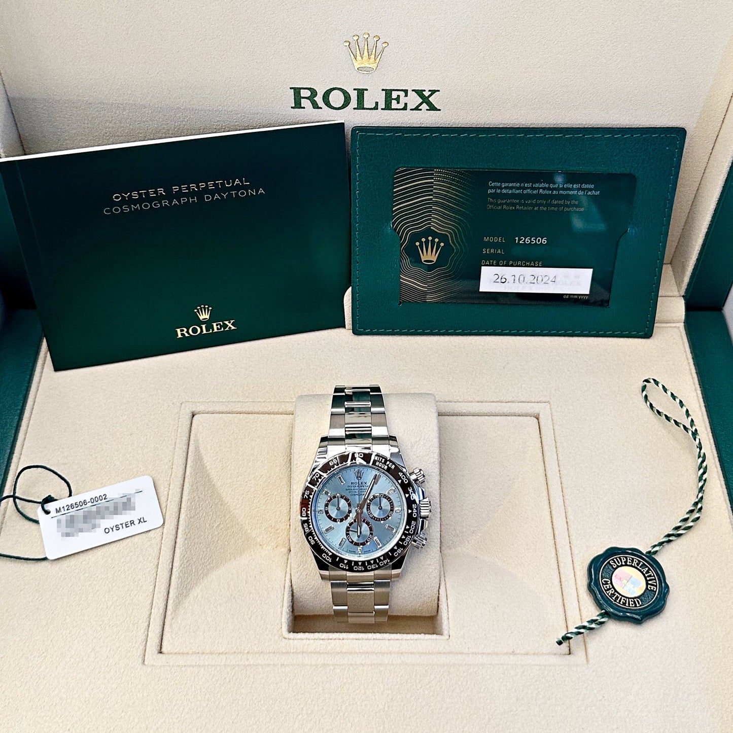 2025 Watch Daytona 126506 Platinum Ice Blue  Dial (2024)