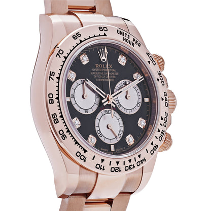 2025 Watch Daytona Cosmograph 126505 Rose Gold Black Diamond Dial (2024)