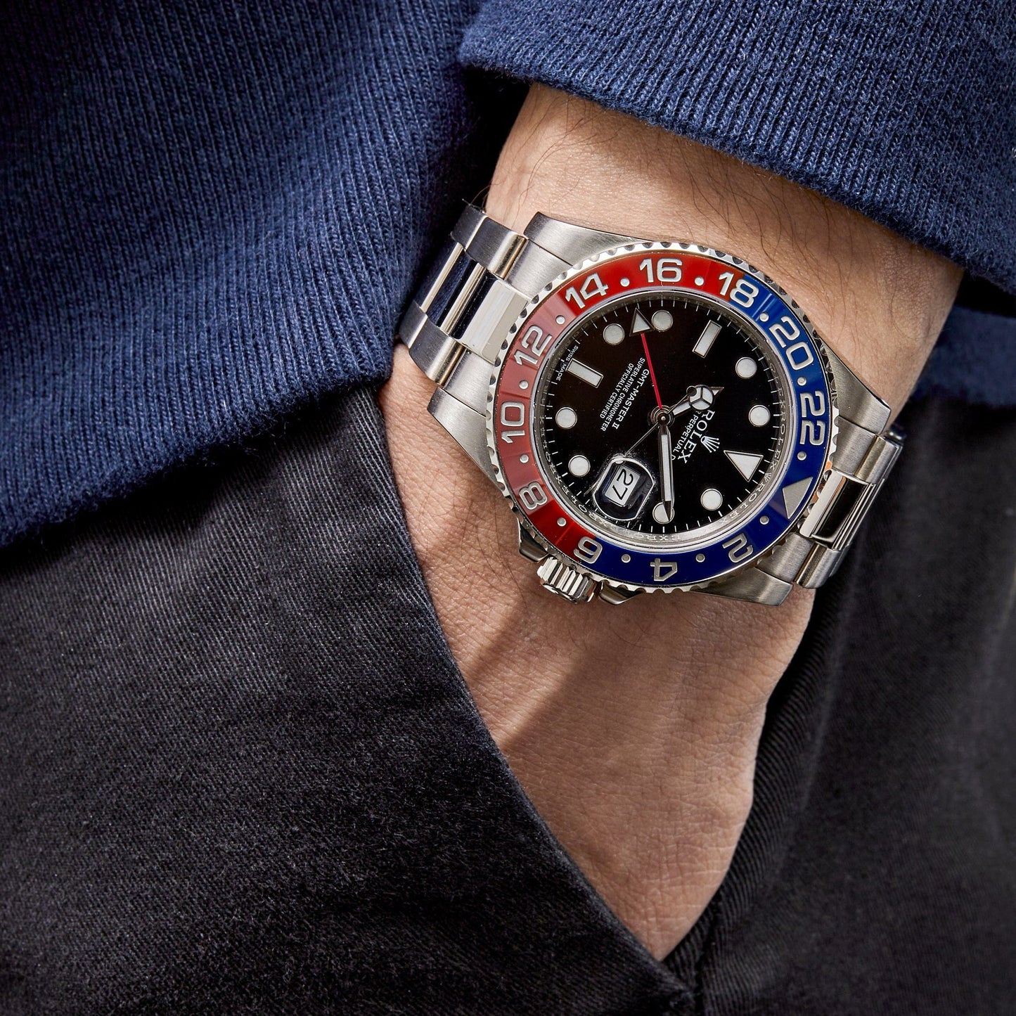 2025 Watch GMT-Master II 116719BLRO 'Pepsi' White Gold Black Dial (2017)