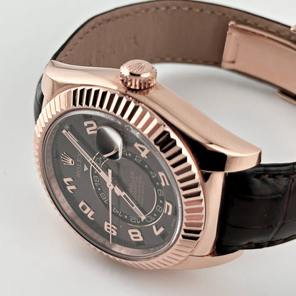 2025 Watch Sky-Dweller 326135 Rose Gold Chocolate Dial (2018)