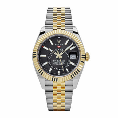 2025 Watch Sky-Dweller 336933 Stainless Steel Yellow Gold Jubilee Black Dial (2024)