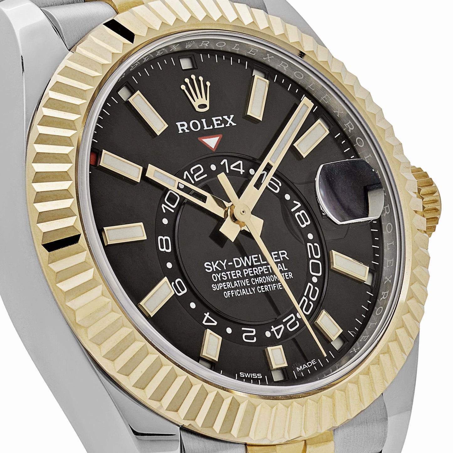 2025 Watch Sky-Dweller 326933 Stainless Steel Yellow Gold Jubilee Black Dial