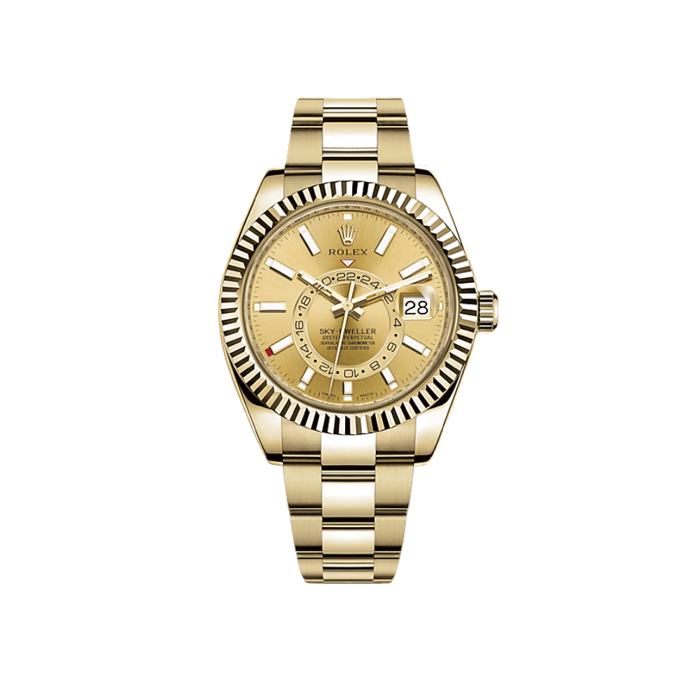 2025 Watch Sky-Dweller 326938 Yellow Gold Champagne Dial